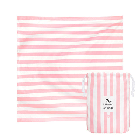 Dock & Bay Quick Dry Towel for Two - Extra Extra Large - Malibu Pink