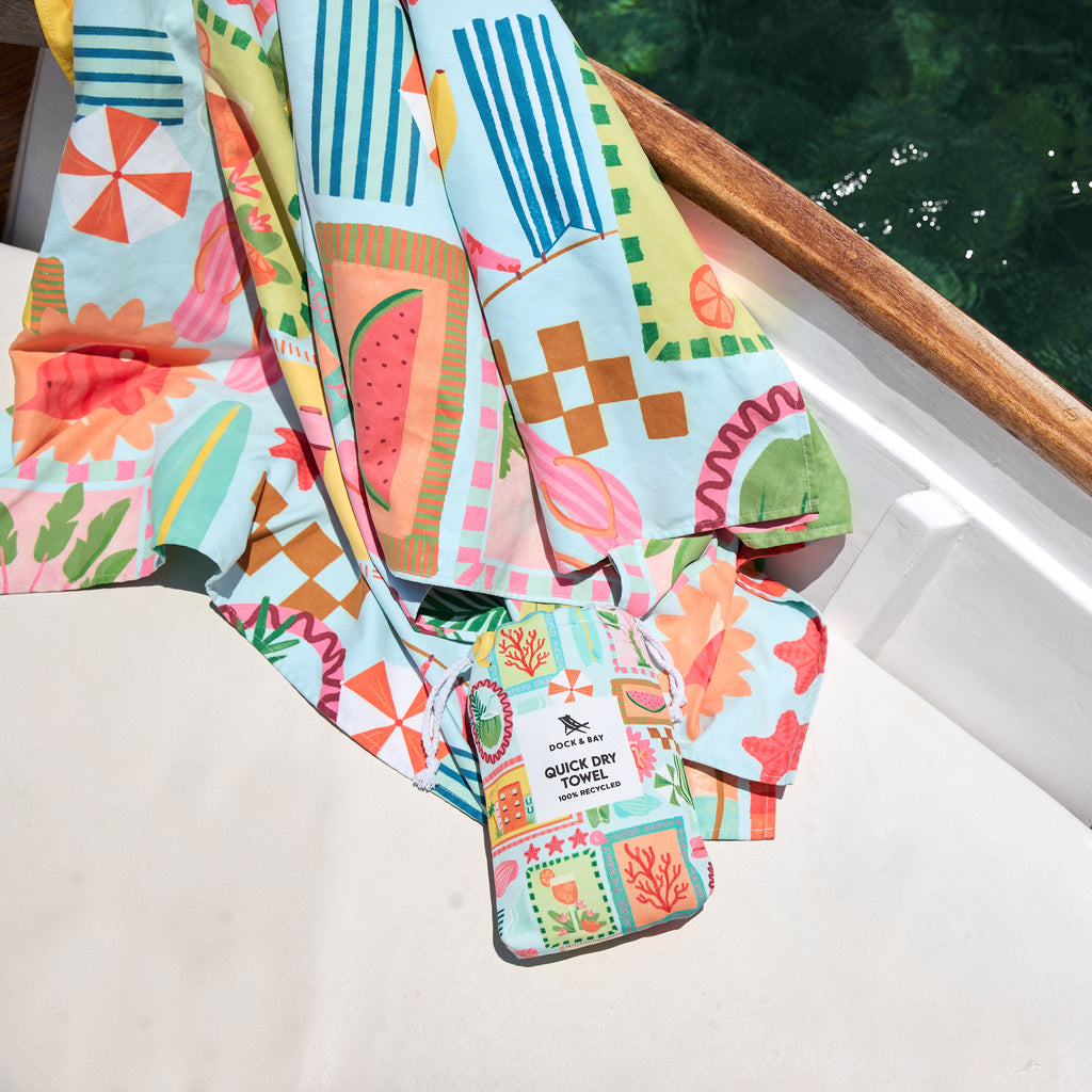 dock and bay towels beach
