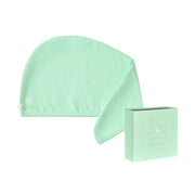 light green solid colour quick dry hair wrap #COLOR:Daintree Green