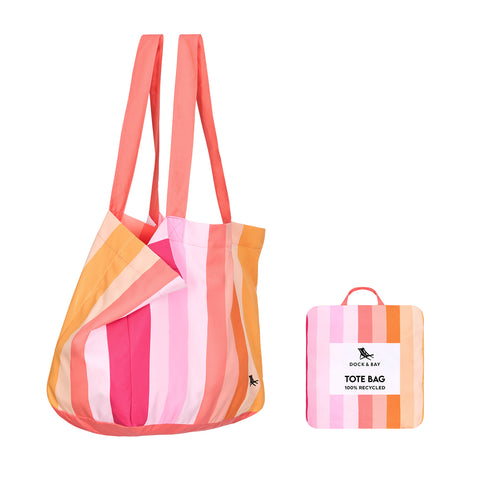 Dock & Bay Foldaway Tote Bags - Miami Sorbet