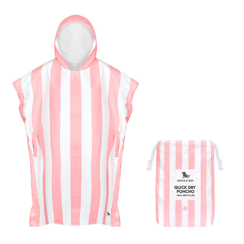 Dock & Bay Poncho - Adults - Malibu Pink - GRS Certified