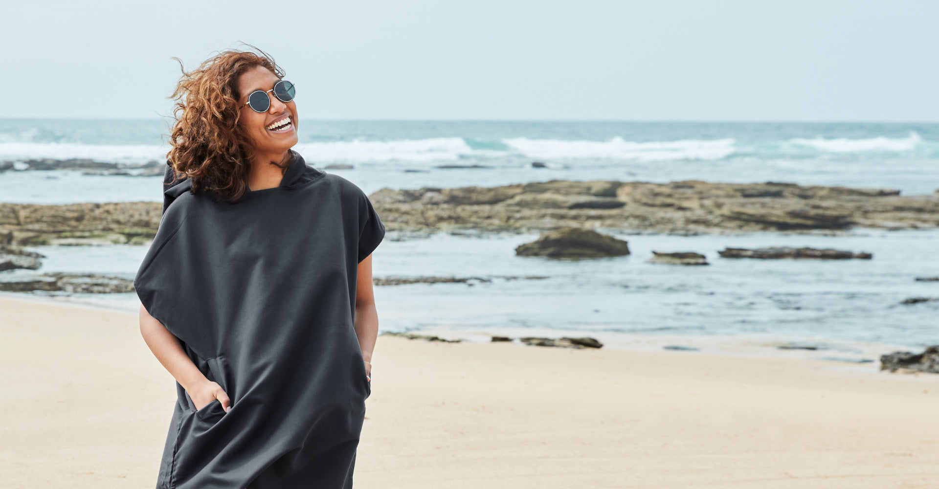 Dock & Bay Poncho - Adults - Fuji Black