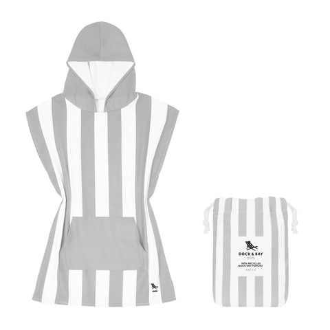 Kids Poncho - Quick Dry Hooded Towel - Goa Grey - Outlet