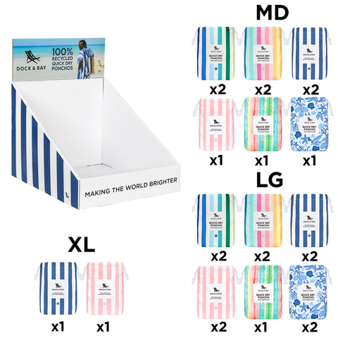 Dock & Bay - Point of Sale Display Small (Poncho Adults)