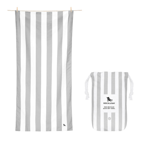 Dock & Bay Quick Dry Towel - Goa Grey - GRS Certified