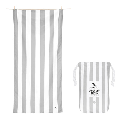 Dock & Bay Quick Dry Towel - Goa Grey - GRS Certified