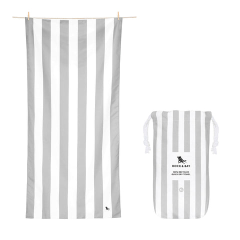 Dock & Bay Quick Dry Towel - Goa Grey - GRS Certified