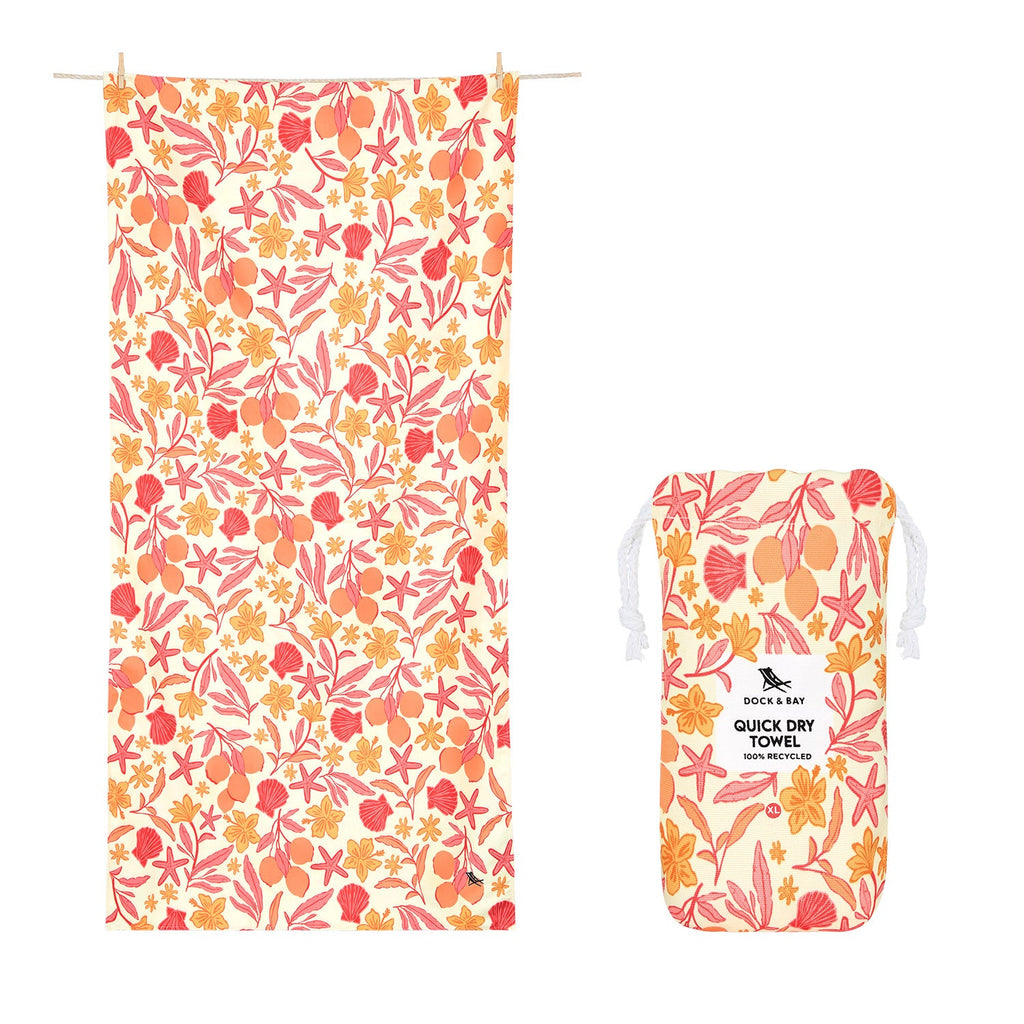Dock & Bay Quick Dry Towel - Tangerine Tide