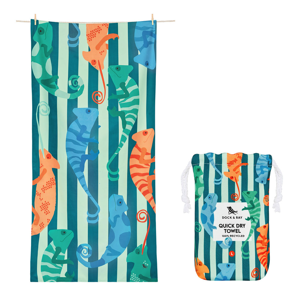 Dock & Bay Kids Beach Towel - Karma Chameleon