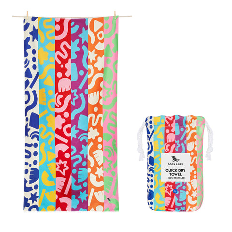 Dock & Bay Kids Beach Towel - Power of Positivity - GRS Certified