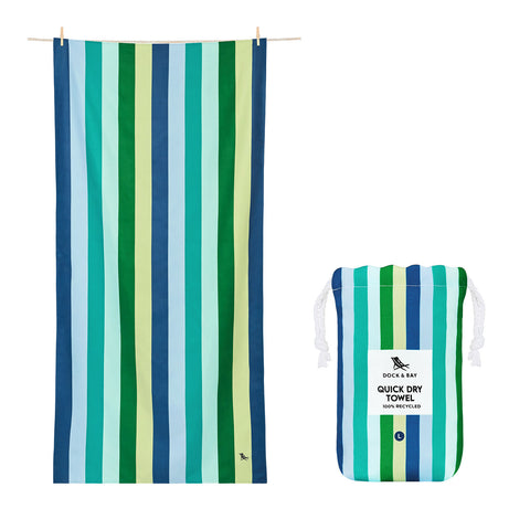 Dock & Bay Quick Dry Towel - Cool Lagoon - GRS Certified