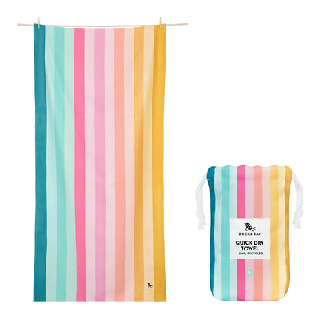 Dock & Bay Quick Dry Towel - Coastal Candy - GRS Certified